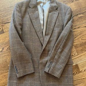 Evan Picone 100% wool houndstooth blazer! Size 44 long! Vintage!